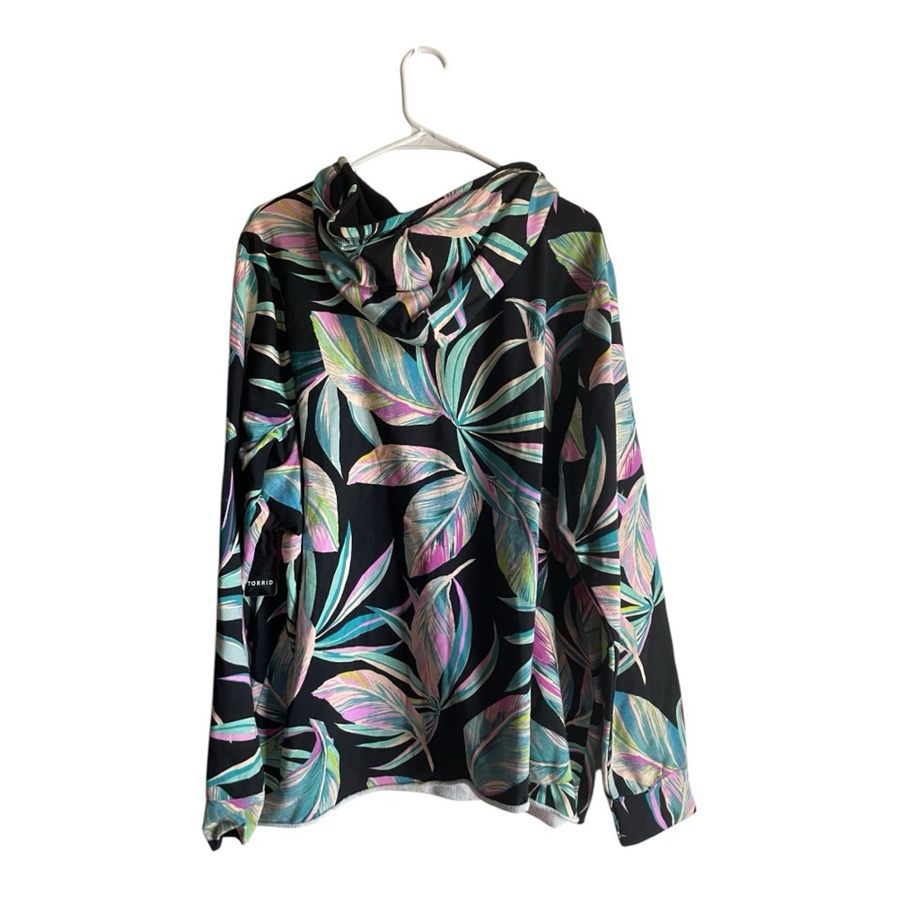 SOLD Torrid Women's Size 3 3X 22-24 Tropical Print Hoodie - Picture 4 of 13